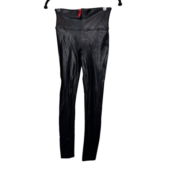 Spanx Faux Leather Coated Leggings - Size Small (D45) - Picture 1 of 3